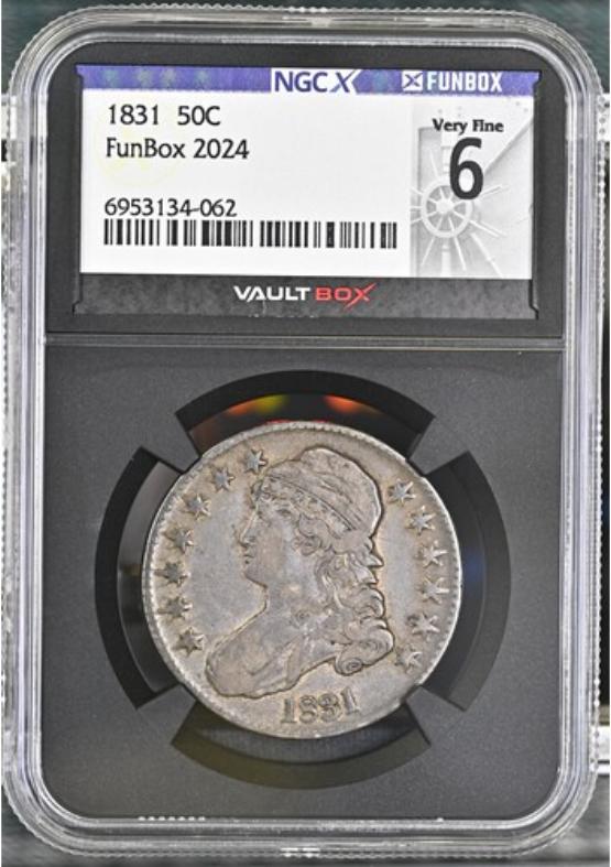 1831 50C NGCX VERY FINE 6 FRONT