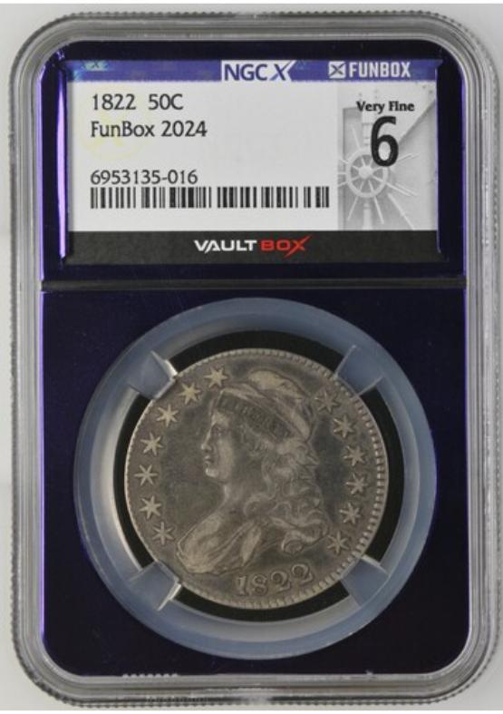 1822 50C NGCX VERY FINE 6 FRONT