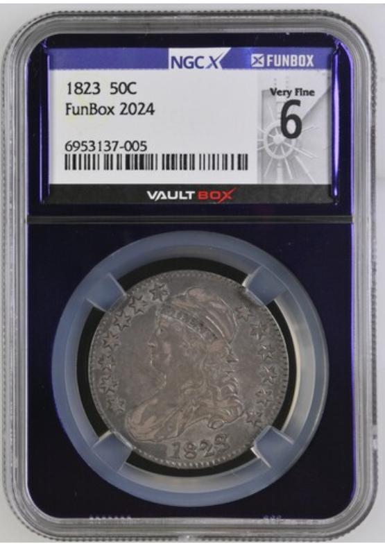 1823 50C NGCX VERY FINE 6 FRONT