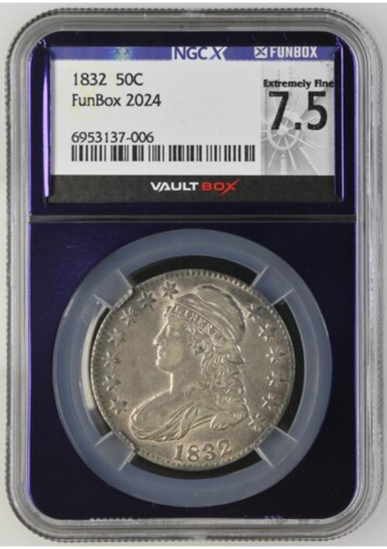 1832 50C NGCX EXTREMELY FINE 7.5 FRONT