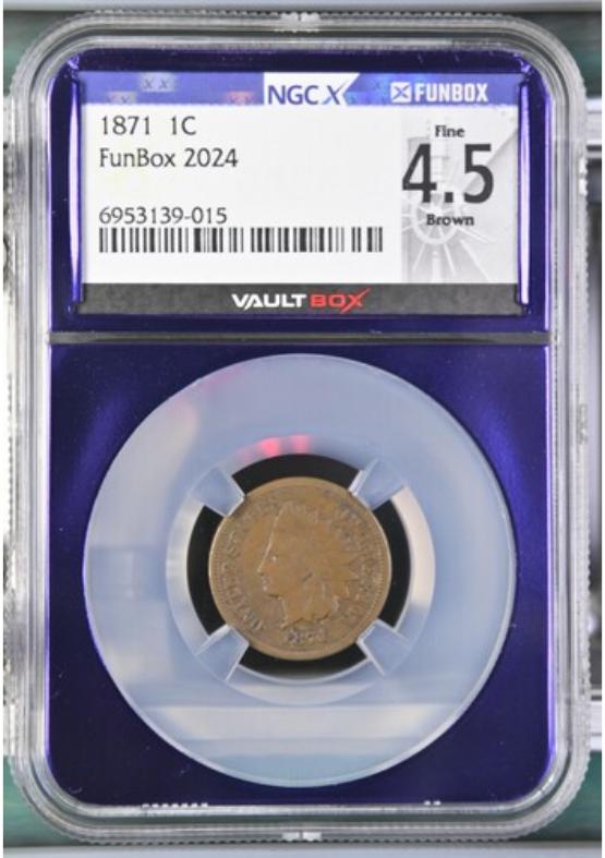 1871 1C NGCX FINE 4.5 BROWN FRONT