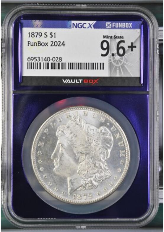 1879-S $1 NGCX MINT STATE 9.6 FRONT