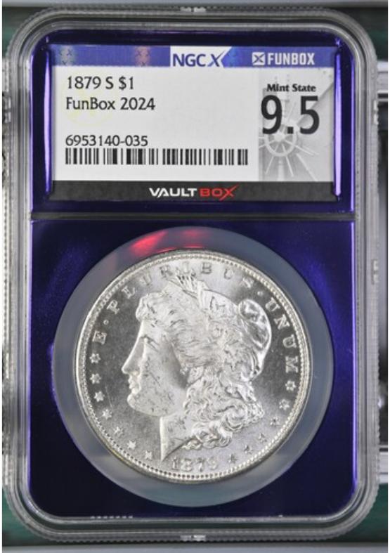 1879-S $1 NGCX MINT STATE 9.5 FRONT