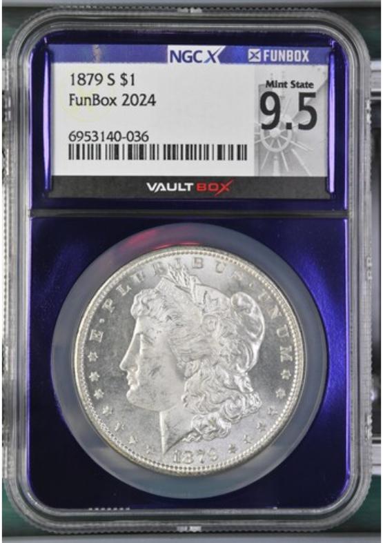 1879-S $1 NGCX MINT STATE 9.5 FRONT