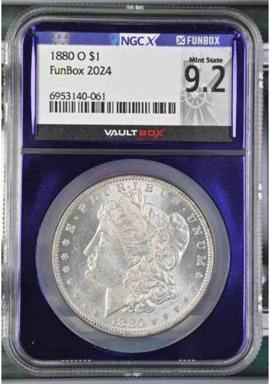 1880-O $1 NGCX MINT STATE 9.2 FRONT