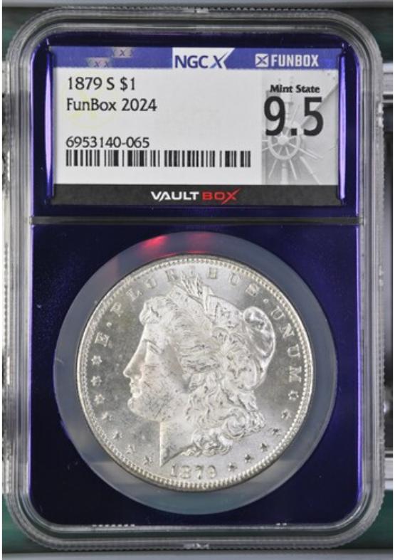 1879-S $1 NGCX MINT STATE 9.5 FRONT