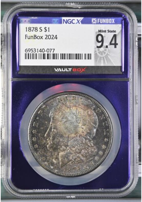 1878-S $1 NGCX MINT STATE 9.4 FRONT