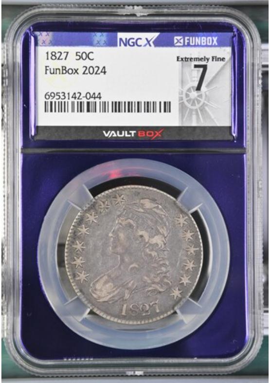 1827 50C NGCX EXTREMELY FINE 7 FRONT