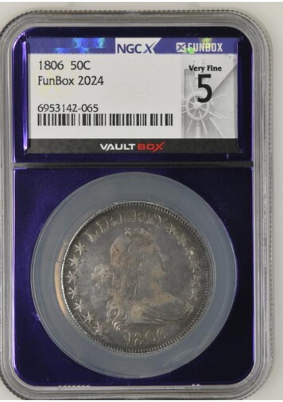 1806 50C NGCX VERY FINE 5 FRONT