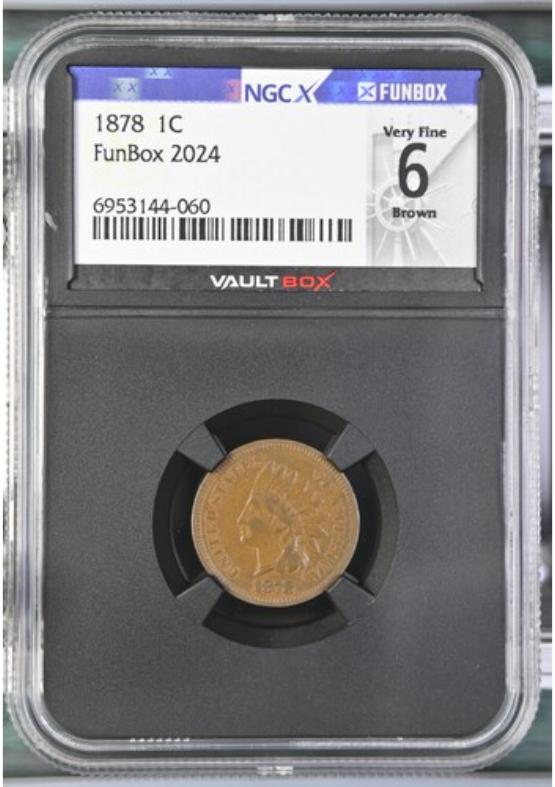 1878 1C NGCX VERY FINE 6 BROWN FRONT