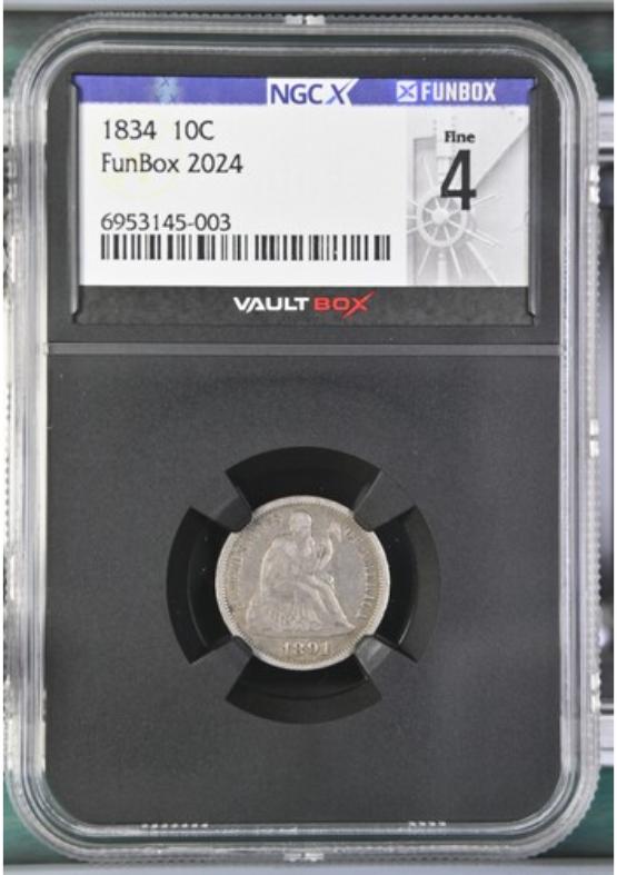 1834 10C NGCX FINE 4 FRONT