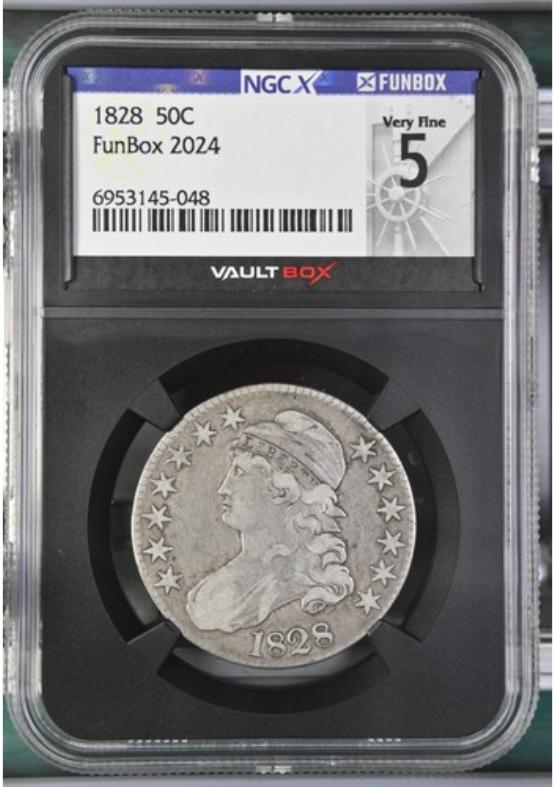 1828 50C NGCX VERY FINE 5 FRONT