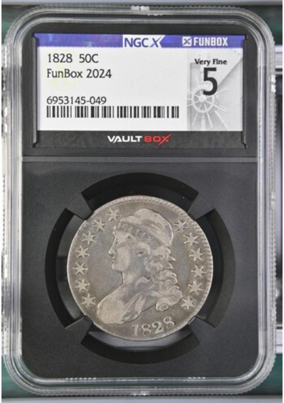 1828 50C NGCX VERY FINE 5 FRONT