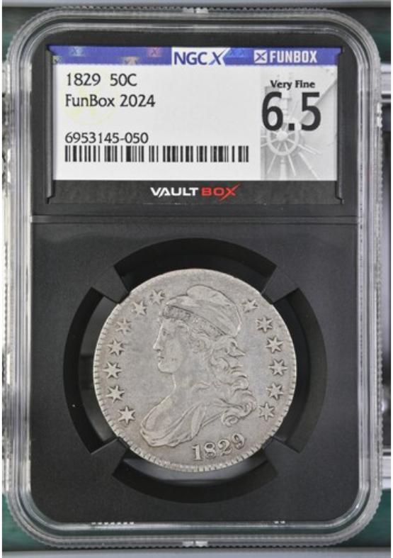 1829 50C NGCX VERY FINE 6.5 FRONT