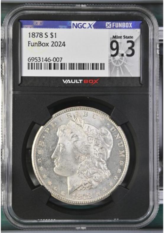 1878-S $1 NGCX MINT STATE 9.3 FRONT