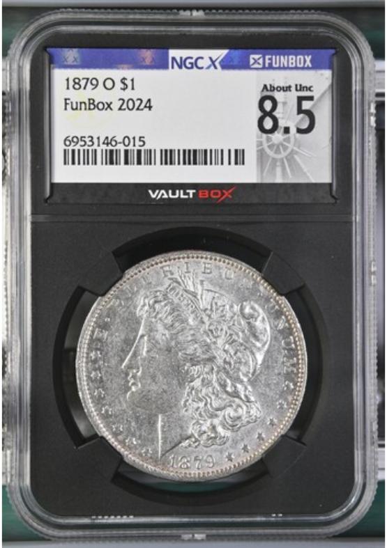 1879-O $1 NGCX ABOUT UNC 8.5 FRONT