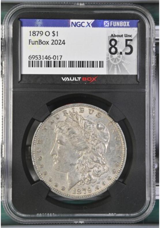 1879-O $1 NGCX ABOUT UNC 8.5 FRONT