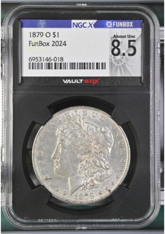 1879-O $1 NGCX ABOUT UNC 8.5 FRONT