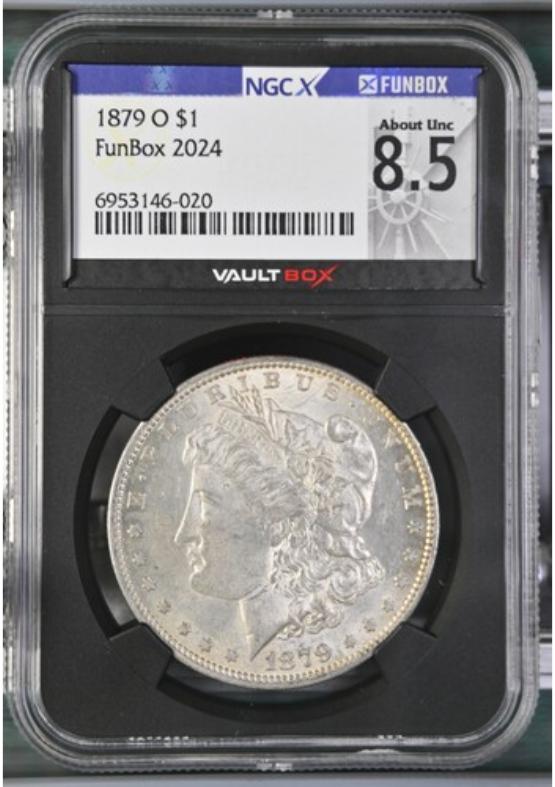 1879-O $1 NGCX ABOUT UNC 8.5 FRONT