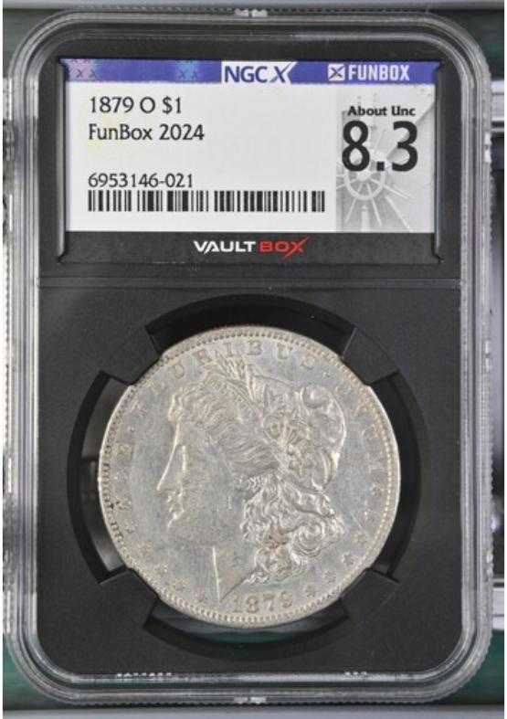 1879-O $1 NGCX ABOUT UNC 8.3 FRONT