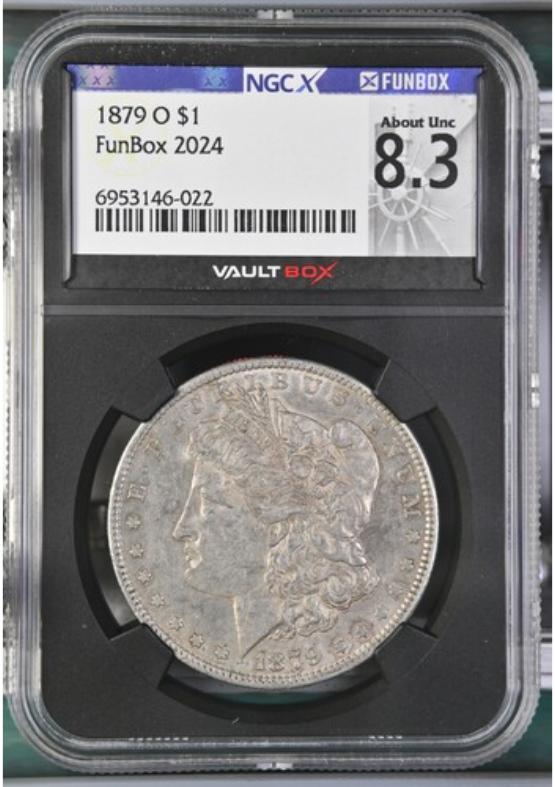 1879-O $1 NGCX ABOUT UNC 8.3 FRONT