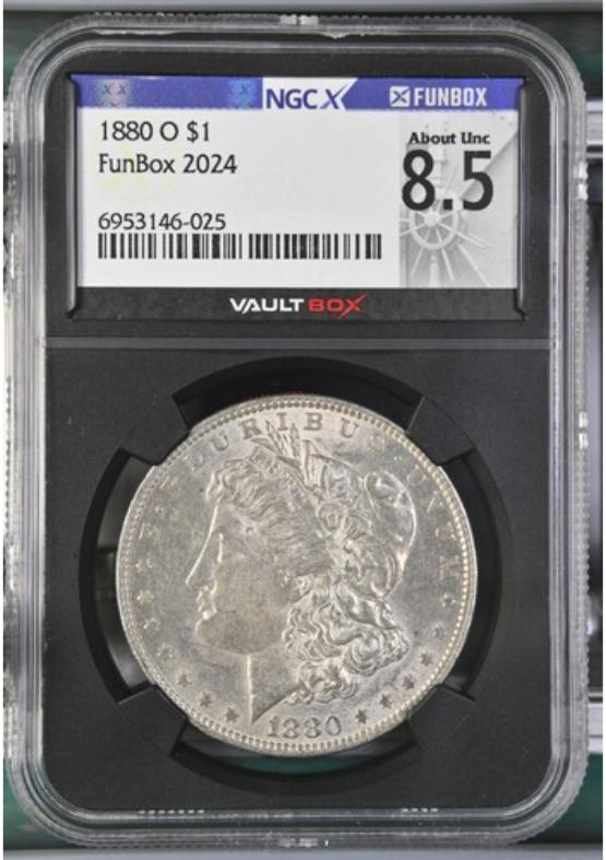 1880-O $1 NGCX ABOUT UNC 8.5 FRONT