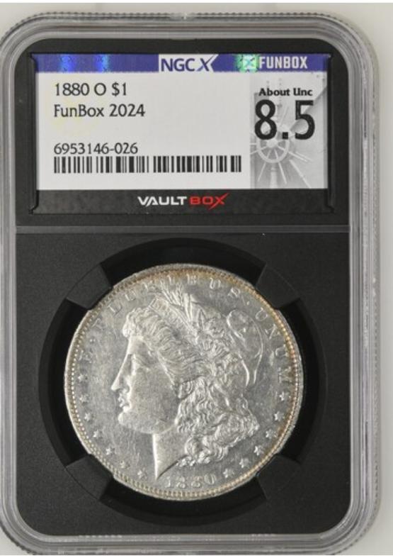 1880-O $1 NGCX ABOUT UNC 8.5 FRONT
