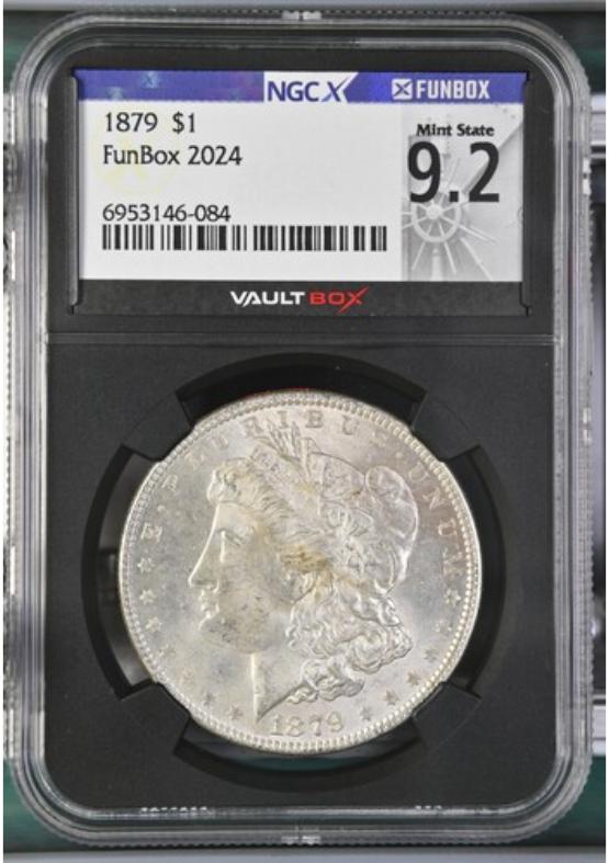 1879 $1 NGCX MINT STATE 9.2 FRONT
