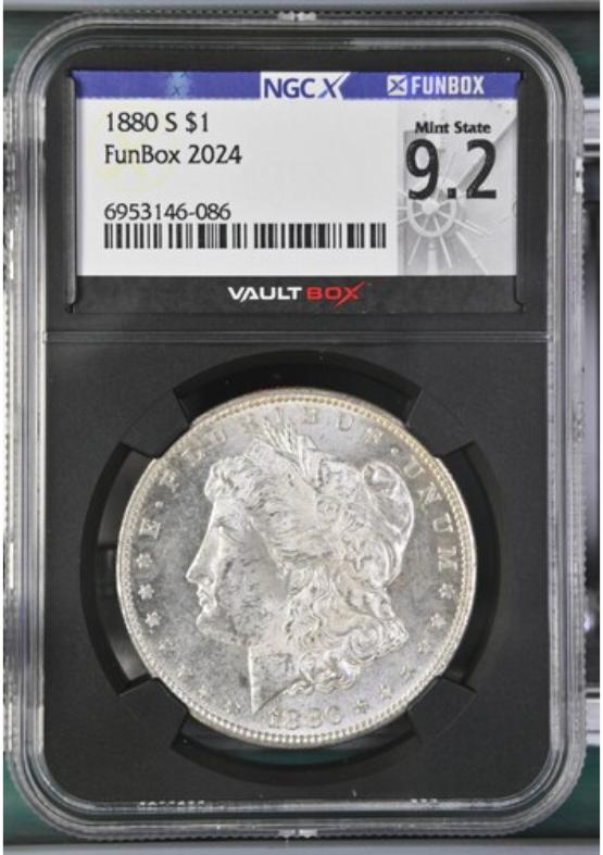 1880-S $1 NGCX MINT STATE 9.2 FRONT