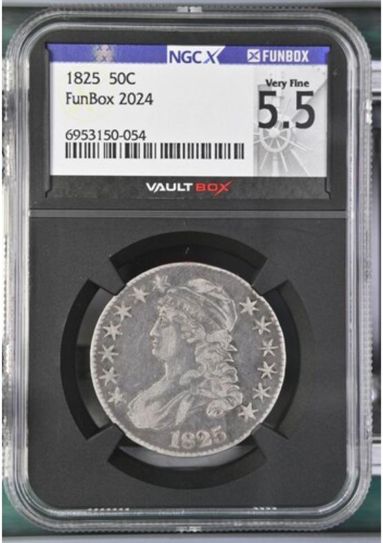 1825 50C NGCX VERY FINE 5.5 FRONT