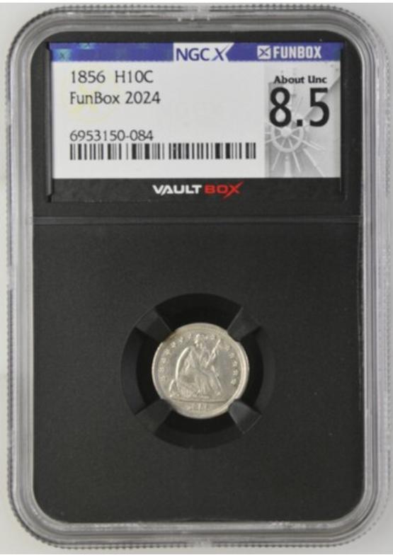 1856 H10C NGCX ABOUT UNC 8.5 FRONT