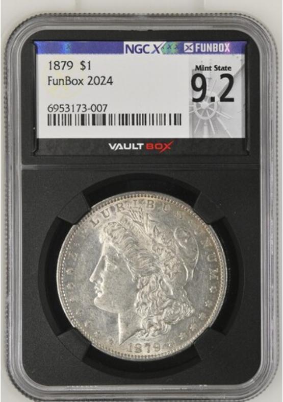 1879 $1 NGCX MINT STATE 9.2 FRONT