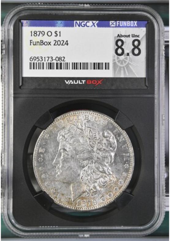 1879-O $1 NGCX ABOUT UNC 8.8 FRONT