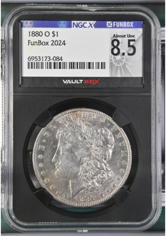 1880-O $1 NGCX ABOUT UNC 8.5 FRONT