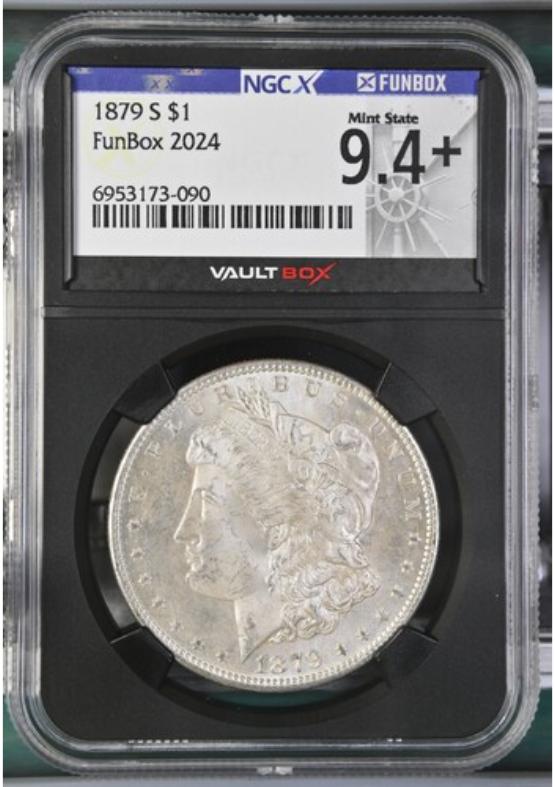 1879-S $1 NGCX MINT STATE 9.4 FRONT