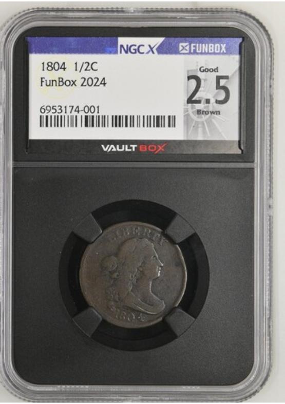 1804 1/2C NGCX GOOD 2.5 BROWN FRONT