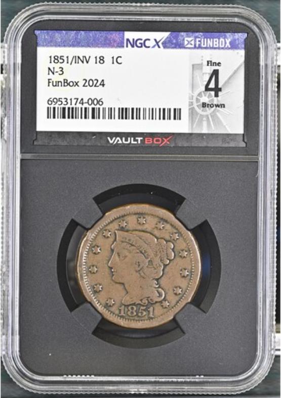 1851/INV 18 1C N-3 NGCX FINE 4 BROWN Front