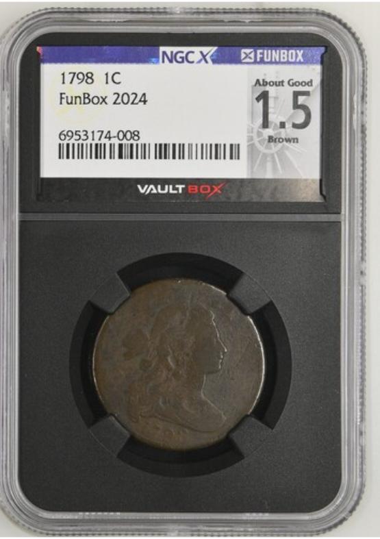 1798 1C NGCX ABOUT GOOD 1.5 BROWN FRONT