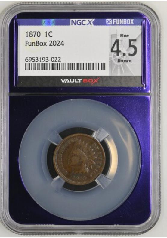 1870 1C NGCX FINE 4.5 BROWN FRONT
