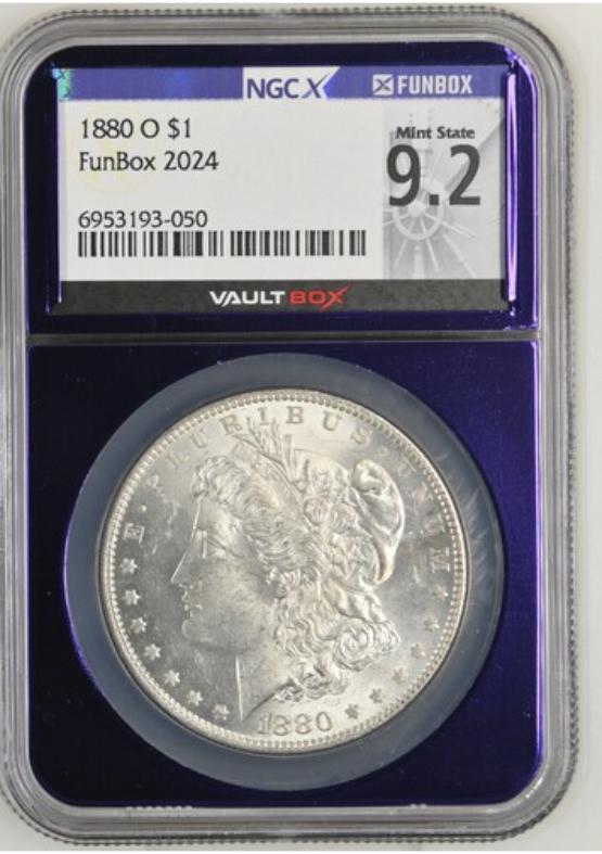 1880-O $1 NGCX MINT STATE 9.2 FRONT