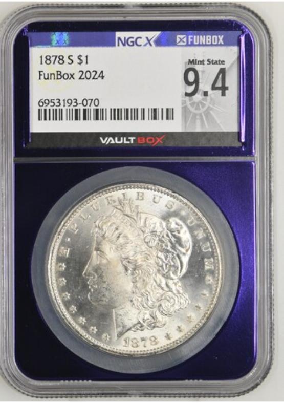 1878-S $1 NGCX MINT STATE 9.4 FRONT