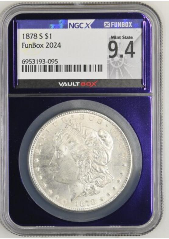 1878-S $1 NGCX MINT STATE 9.4 FRONT