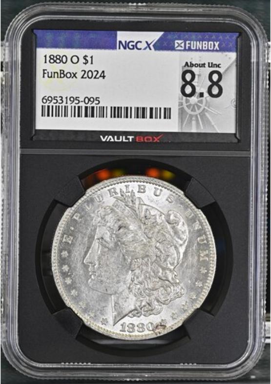 1880-O $1 NGCX ABOUT UNC 8.8 FRONT