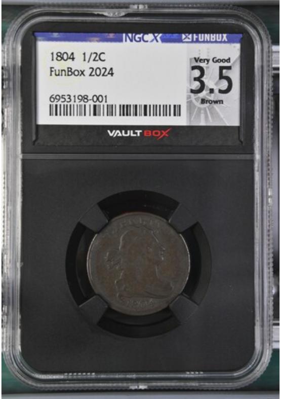 1804 1/2C NGCX VERY GOOD 3.5 BROWN FRONT