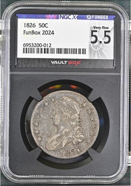 1826 50C NGCX VERY FINE 5.5 FRONT