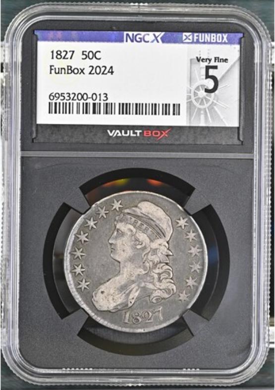 1827 50C NGCX VERY FINE 5 FRONT
