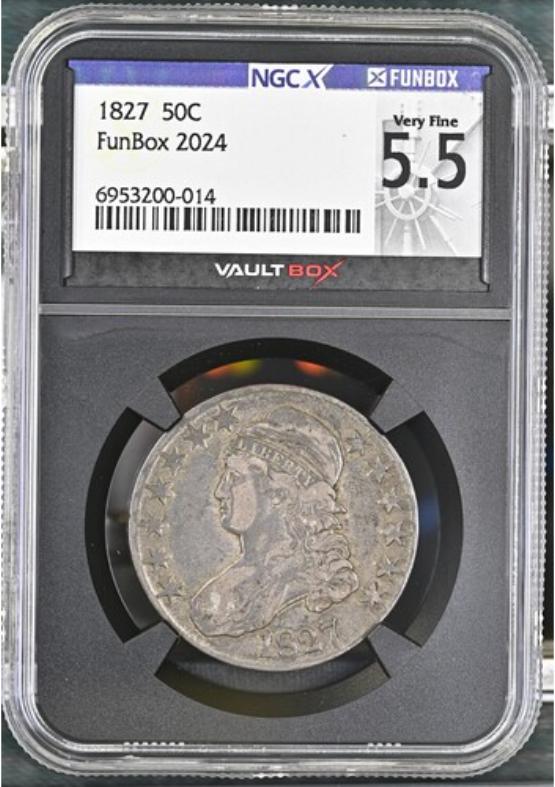 1827 50C NGCX VERY FINE 5.5 FRONT