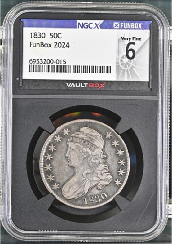 1830 50C NGCX VERY FINE 6 FRONT
