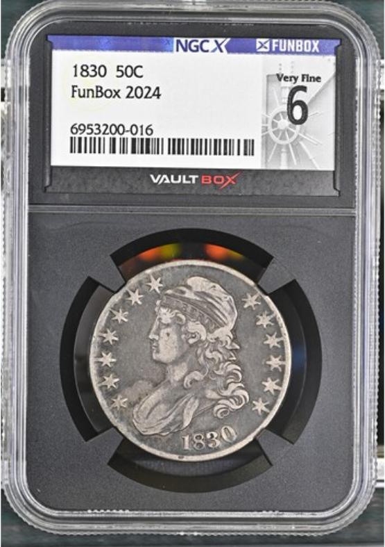 1830 50C NGCX VERY FINE 6 FRONT
