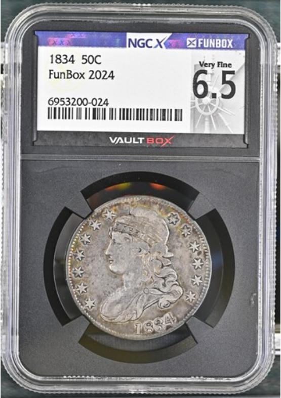 1834 50C NGCX VERY FINE 6.5 FRONT